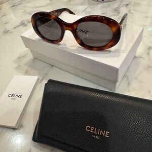 Celine Triomphe 01 Havana made in Italy Tortoise Shell Women's Sunglasses
